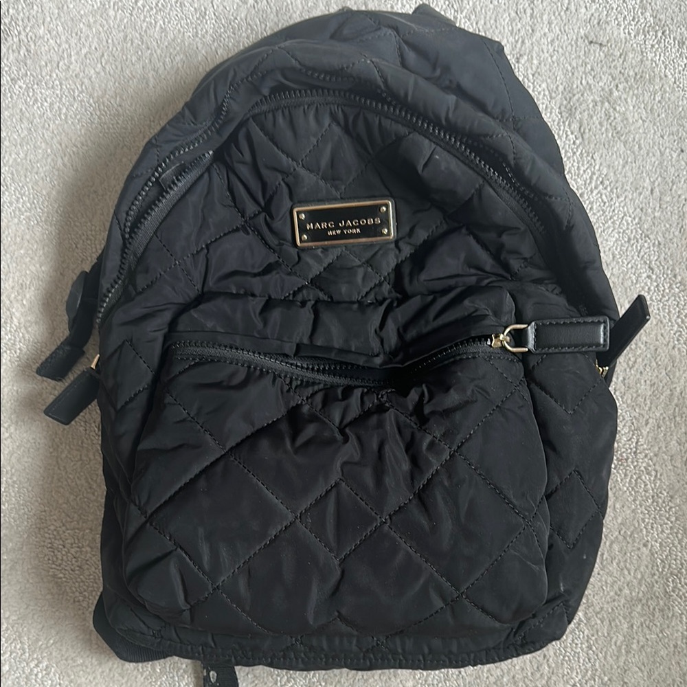 Marc Jacobs Black Quilted Backpack